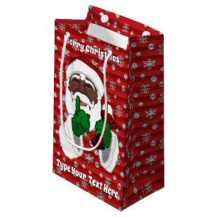 Sacs cadeaux de Noël Sacs Père Noël afro-américain