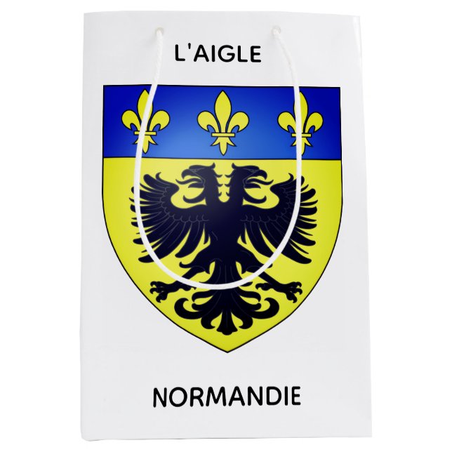 Sacs cadeaux en papier du blason de L'Aigle (Devant)
