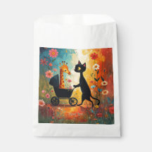 Sacs Cadeaux Girafe Chat Mignon