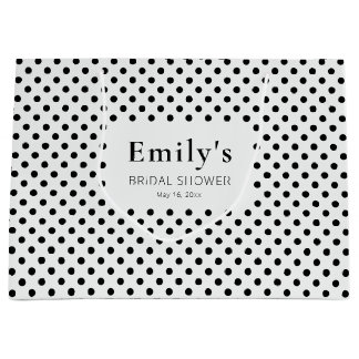 Sacs Cadeaux Mariage à pois Noir & Blanc