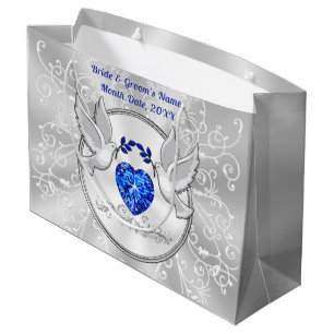 Sacs cadeaux Mariages personnalisés, grands, en 4 