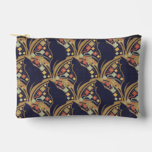 Sacs cosmétiques à motif floral de chat Art Déco