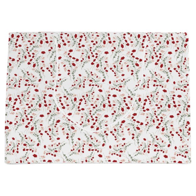 Sacs d'achat de papier floral (Devant)