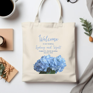 Sacs de bienvenue de mariage Fleurs d'hortensia bl