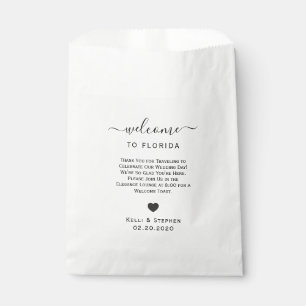 Sacs de bienvenue mariages pour les cookies et les