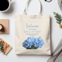 Sacs de bienvenue pour mariage Fleurs d'hortensia 
