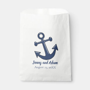 Sacs de bonbons de mariage nautique à thème d'ancr