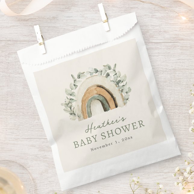 Sacs de cadeaux bébé bohème arc-en-ciel (Rainbow Boho Baby Shower Favor Bags by Painted Paperie
)
