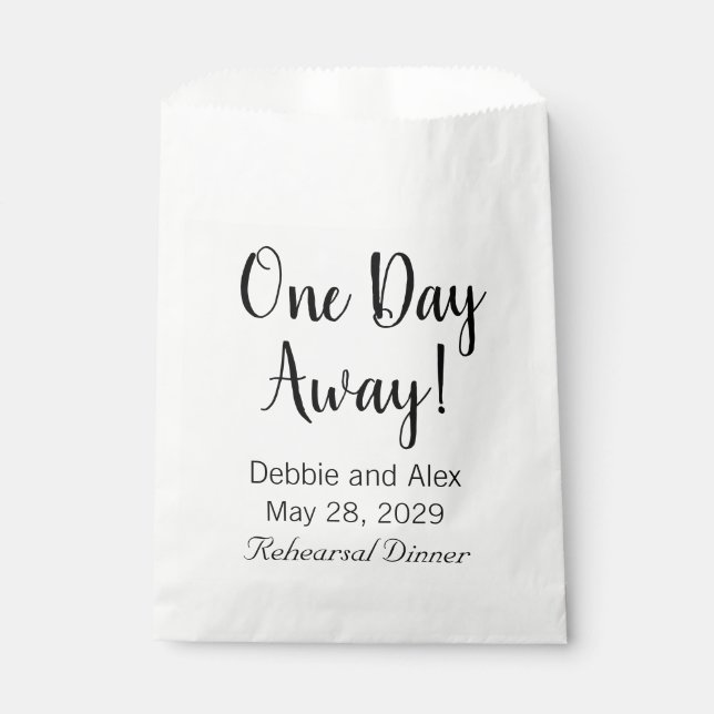 Sacs de cadeaux de dîner de répétition de mariage  (Devant)