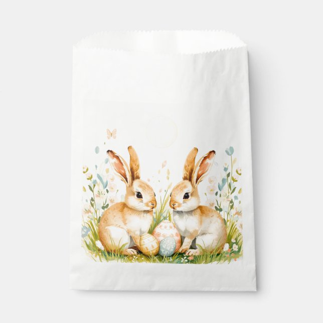 Sacs de cadeaux de fête de lapin de Pâques (lot de (Devant)