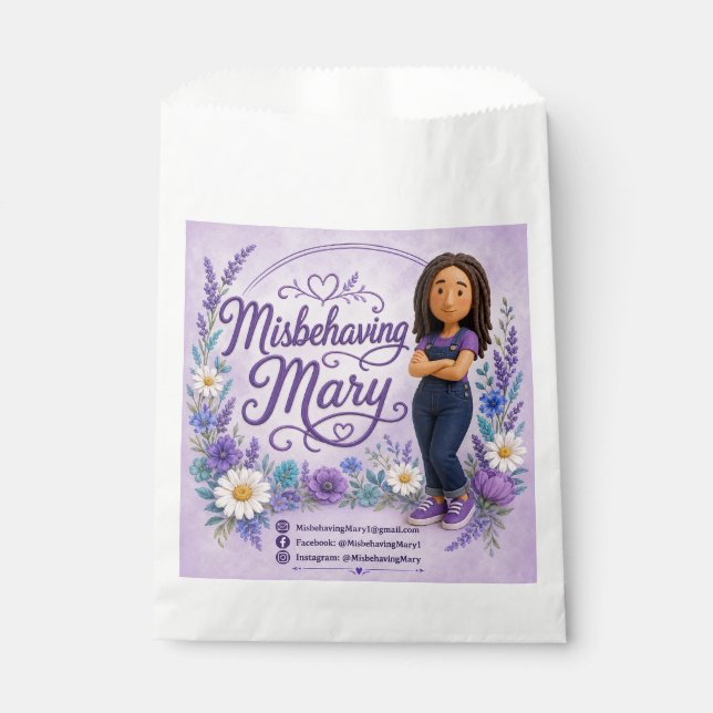 Sacs de cadeaux de fête de Marie la mal élevée (Devant)
