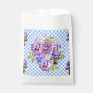 Sacs de cadeaux de fête floraux à carreaux de pens