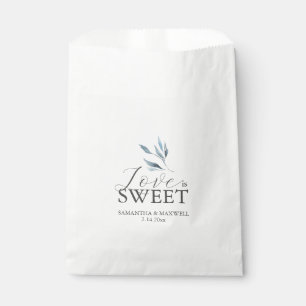 Sacs de cadeaux de mariage L'amour est doux Feuill
