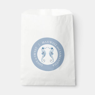 Sacs de cadeaux de mariage sur la plage Seahorses