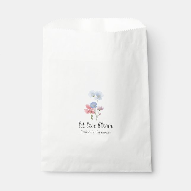 Sacs de dragées Fleurs des champs Amour en fleurs (Devant)