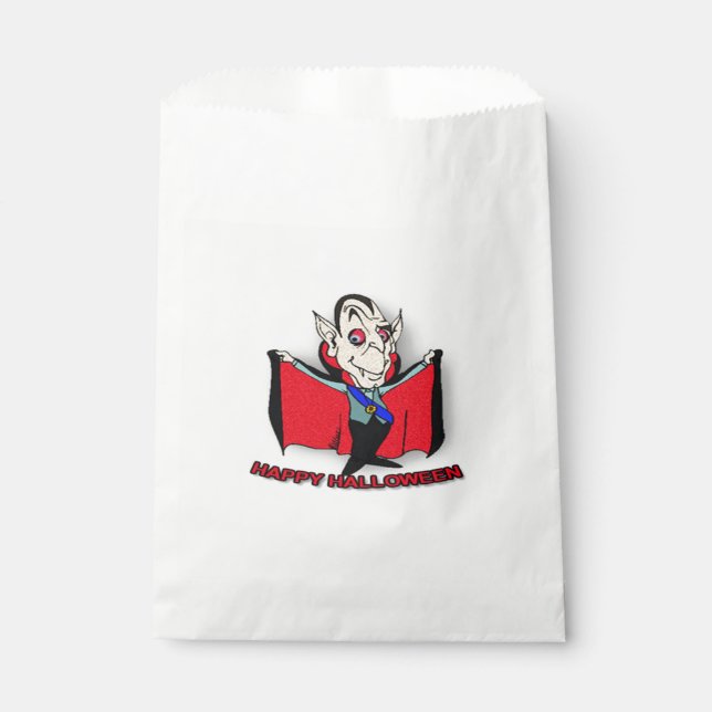Sacs de Faveur Blanc Halloween/Vampire (Devant)