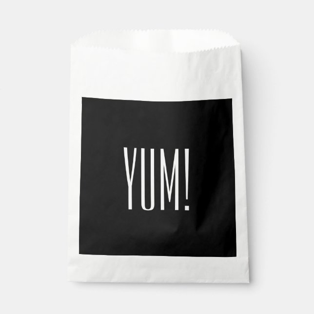 SACS DE FAVEUR CHIC_"YUM !" NOIR/BLACK (Devant)