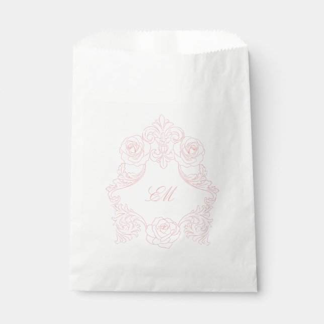 Sacs de faveur classiques antiques victoriens rose (Devant)