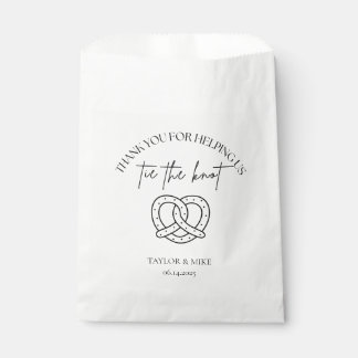 Sacs de faveur de bretzel de mariage de Nouer le N