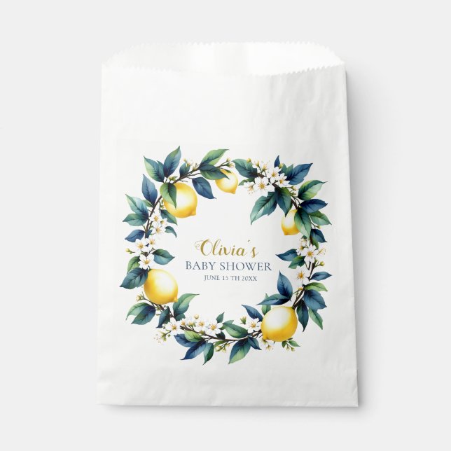 Sacs de faveur de Couronne de Citron Positano | Ci (Devant)