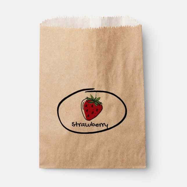 Sacs de faveur de fraise (Devant)