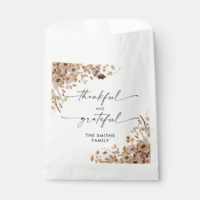 Sacs de Faveur de Repas de Thanksgiving Feuilles d (Devant)