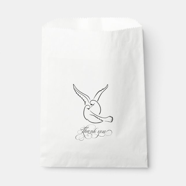 Sacs de faveur d'oiseau d'amour de remerciement (Devant)