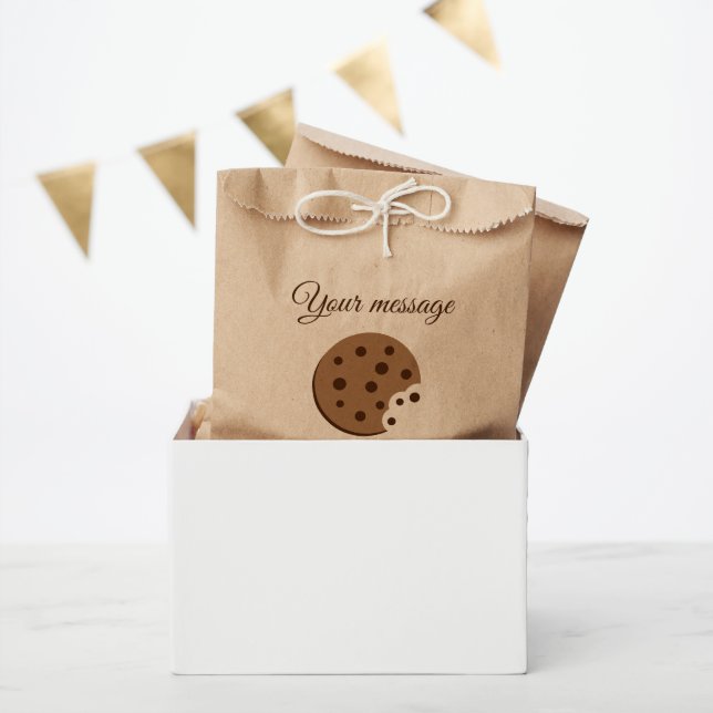 Sacs de faveur kraft personnalisés pour les biscui (Fête)