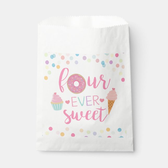 Sacs de faveurs d'anniversaire Fourever Sweet (Devant)
