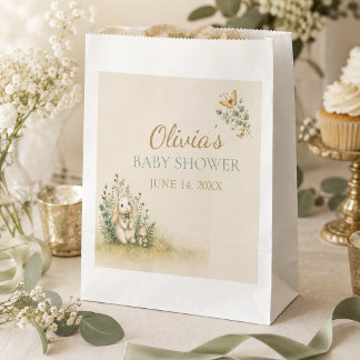 Sacs de Faveurs de Baby Shower Lapin de Bois