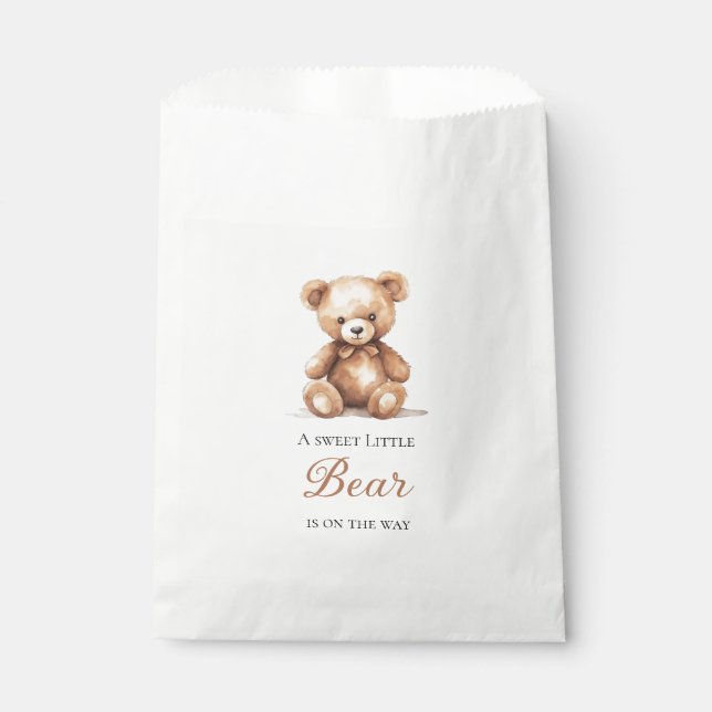 Sacs de Faveurs de Baby Shower Ourson (Devant)
