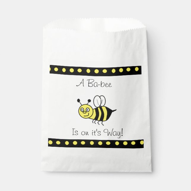 Sacs de faveurs de Baby Shower thème abeille (Devant)