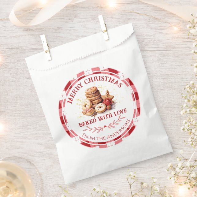 Sacs de faveurs de biscuits de Noël cuits avec amo (Coupé)