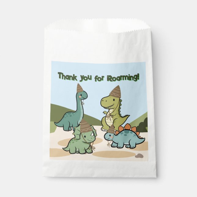 Sacs de Faveurs de Dinosaure Mignon (Devant)