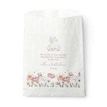 Sacs de faveurs de douche de mariée Floral Bride t