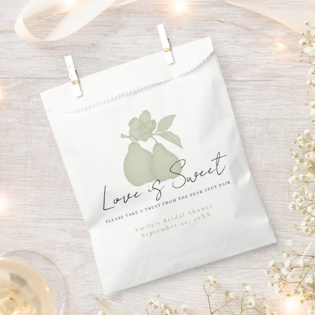 Sacs de Faveurs de Mariage au Vert Sauge Perfect P (Coupé)
