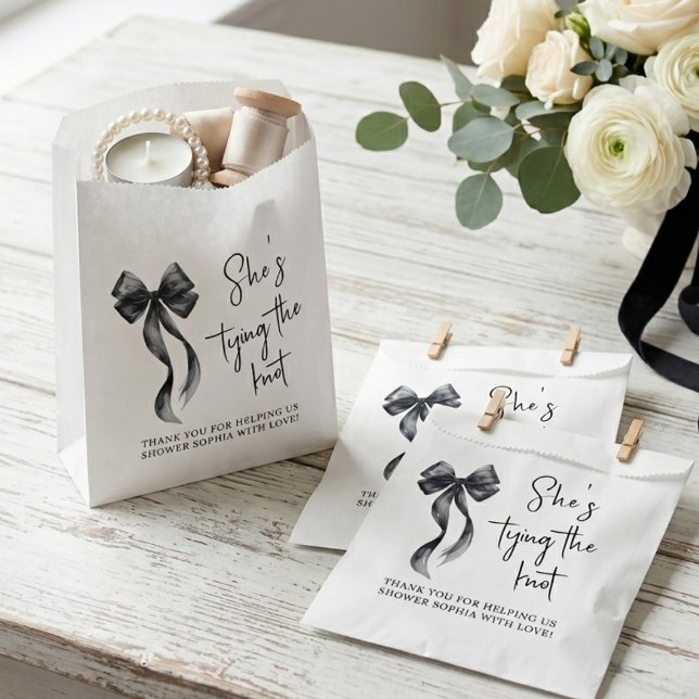Sacs de Faveurs de Mariage avec Ruban Noir Coquett (Créateur téléchargé)