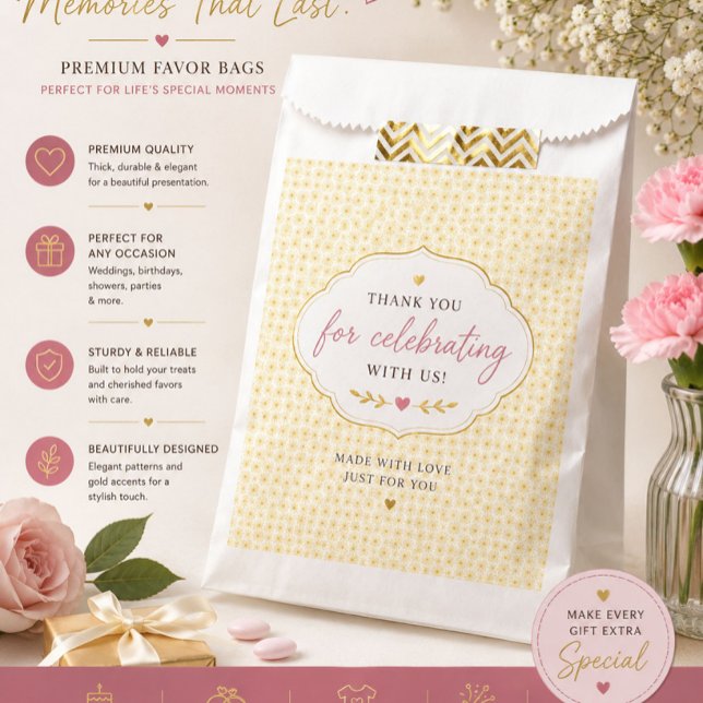 Sacs de Faveurs de Mariage Beige Luxe (Créateur téléchargé)