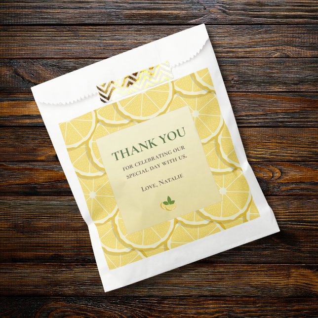 Sacs de Faveurs de Mariage Citron | Citron Italien (Créateur téléchargé)