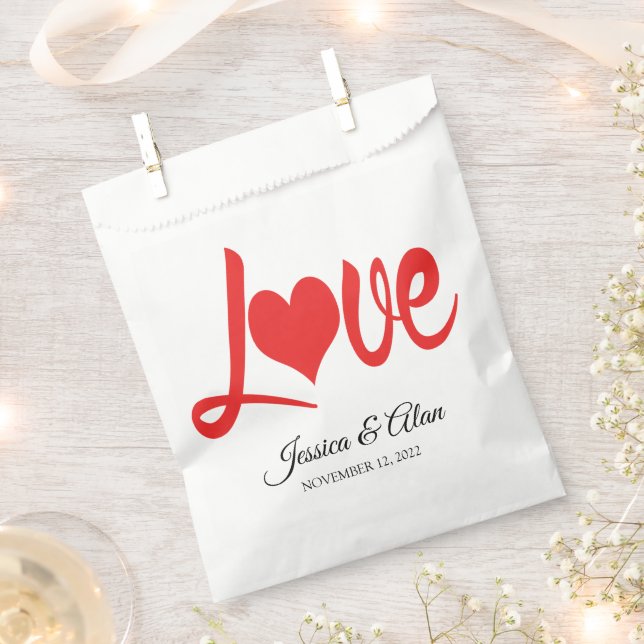 Sacs de Faveurs de Mariage d'Amour (Coupé)