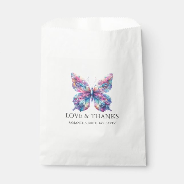 Sacs de Faveurs Papillon Enchantés (Devant)