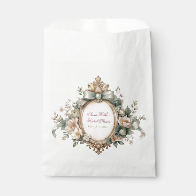 Sacs de Faveurs pour la Fête de Fiançailles | Rose (Devant)
