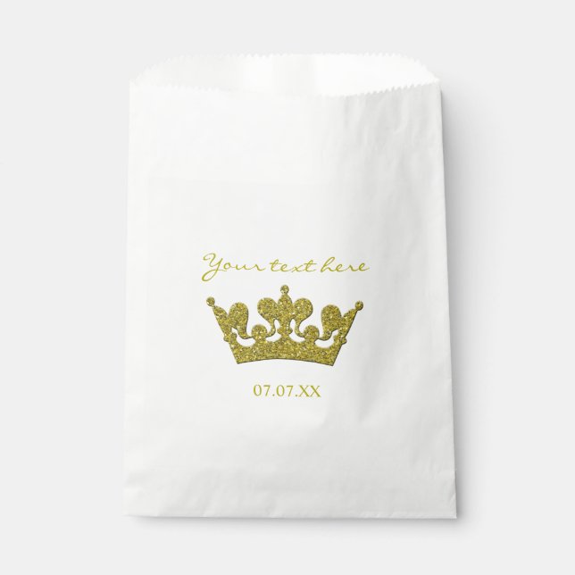 Sacs de fête de faveur d'anniversaire de couronne  (Devant)