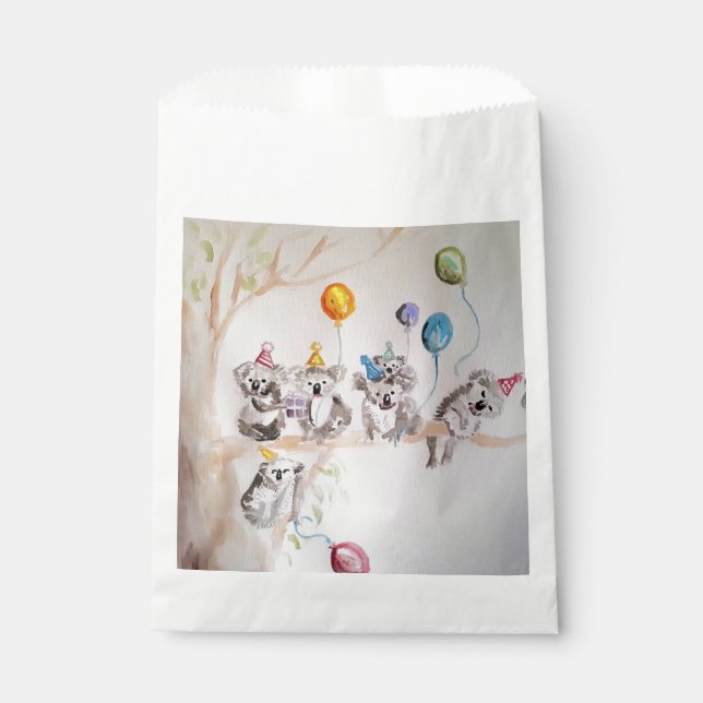 Sacs de fête de naissance d'ours koala mignons (Devant)