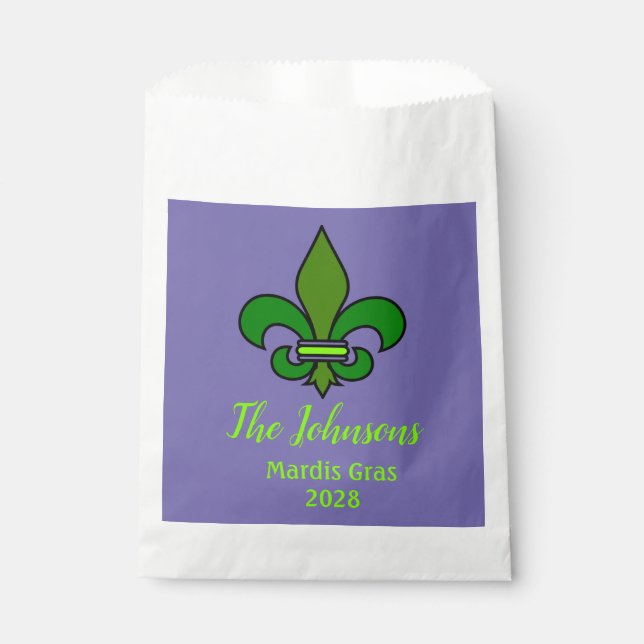 Sacs de Fête Fleur de Lis Mardi Gras (Devant)