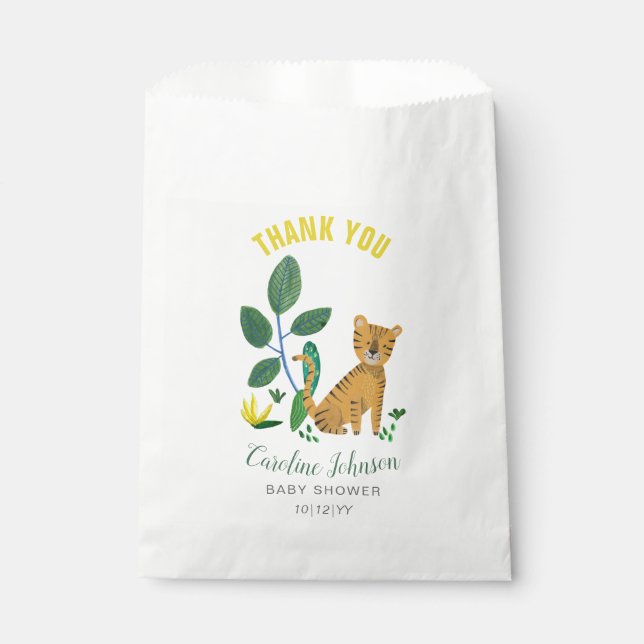 Sacs de Fêtes pour Baby Shower | Tigre | Cadeaux (Devant)