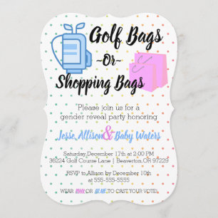 Sacs de golf ou Sacs de shopping Invitation
