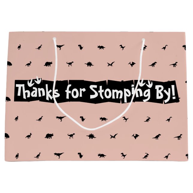 Sacs de la fête de Dinosaur de Pêche : Dino noir I (Devant)