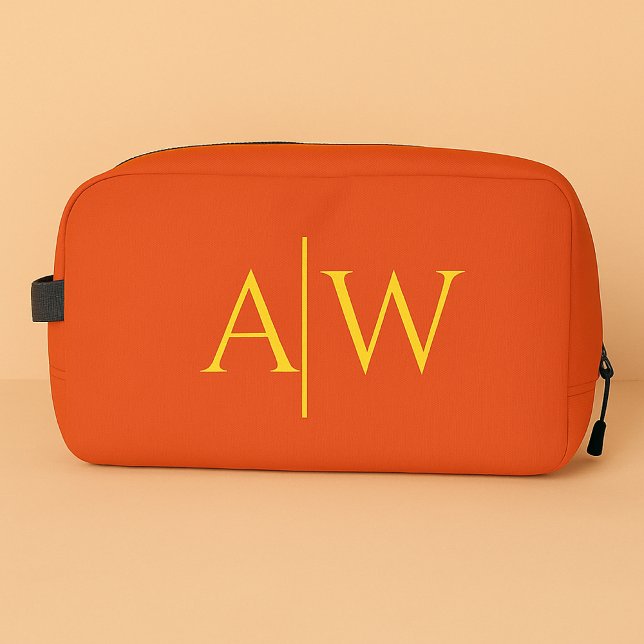 Sacs de maquillage Orange, Cadeau nuptial (orange bridesmaid makeup bag, personalized bridesmaid gift, bridal shower makeup pouch,)