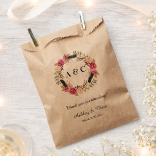 Sacs de mariage rustique Favor Boho Mariage Treat